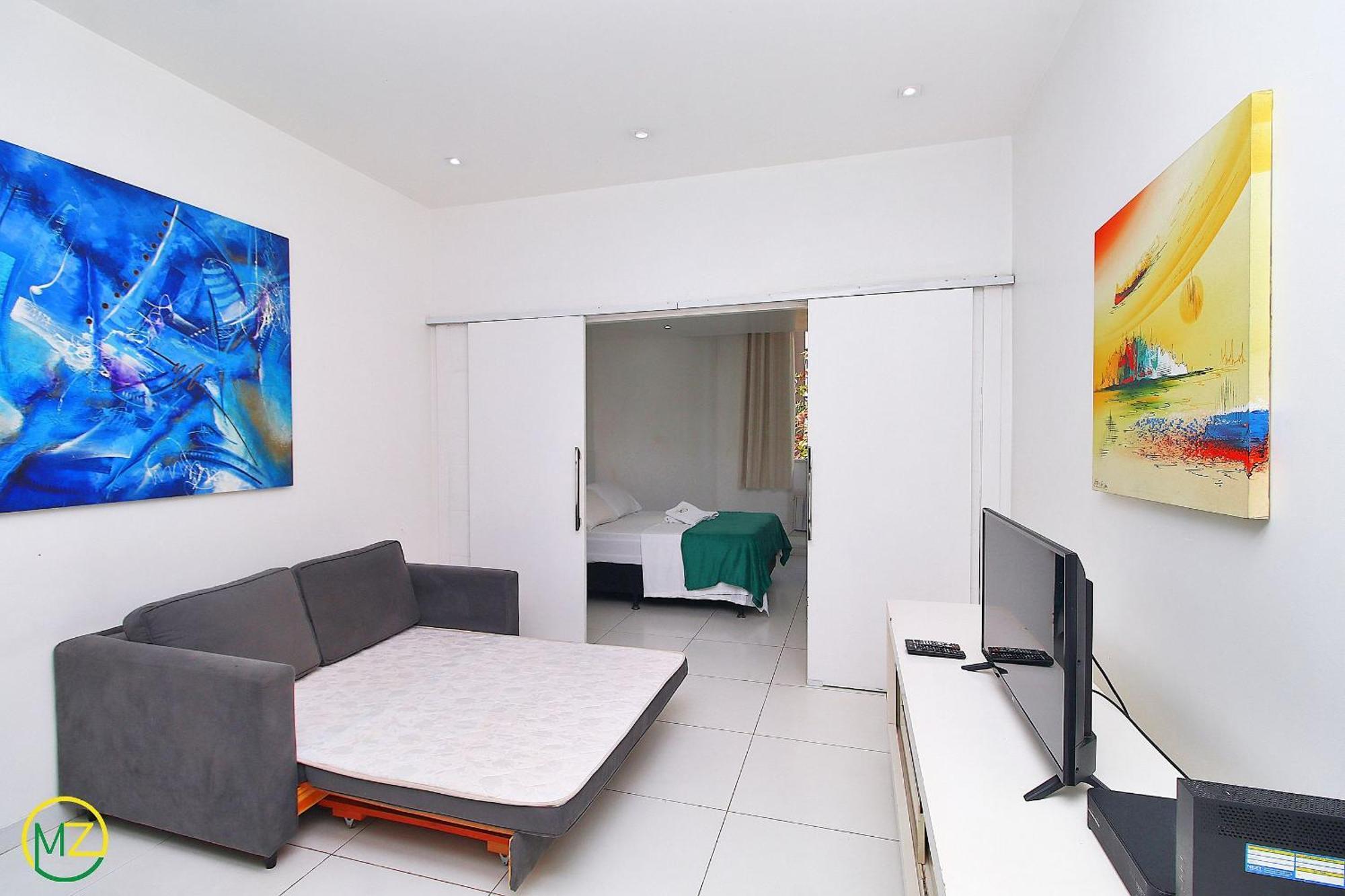 Studio Com Vista Lateral Para O Mar Em Copacabana Rio de Janeiro Luaran gambar