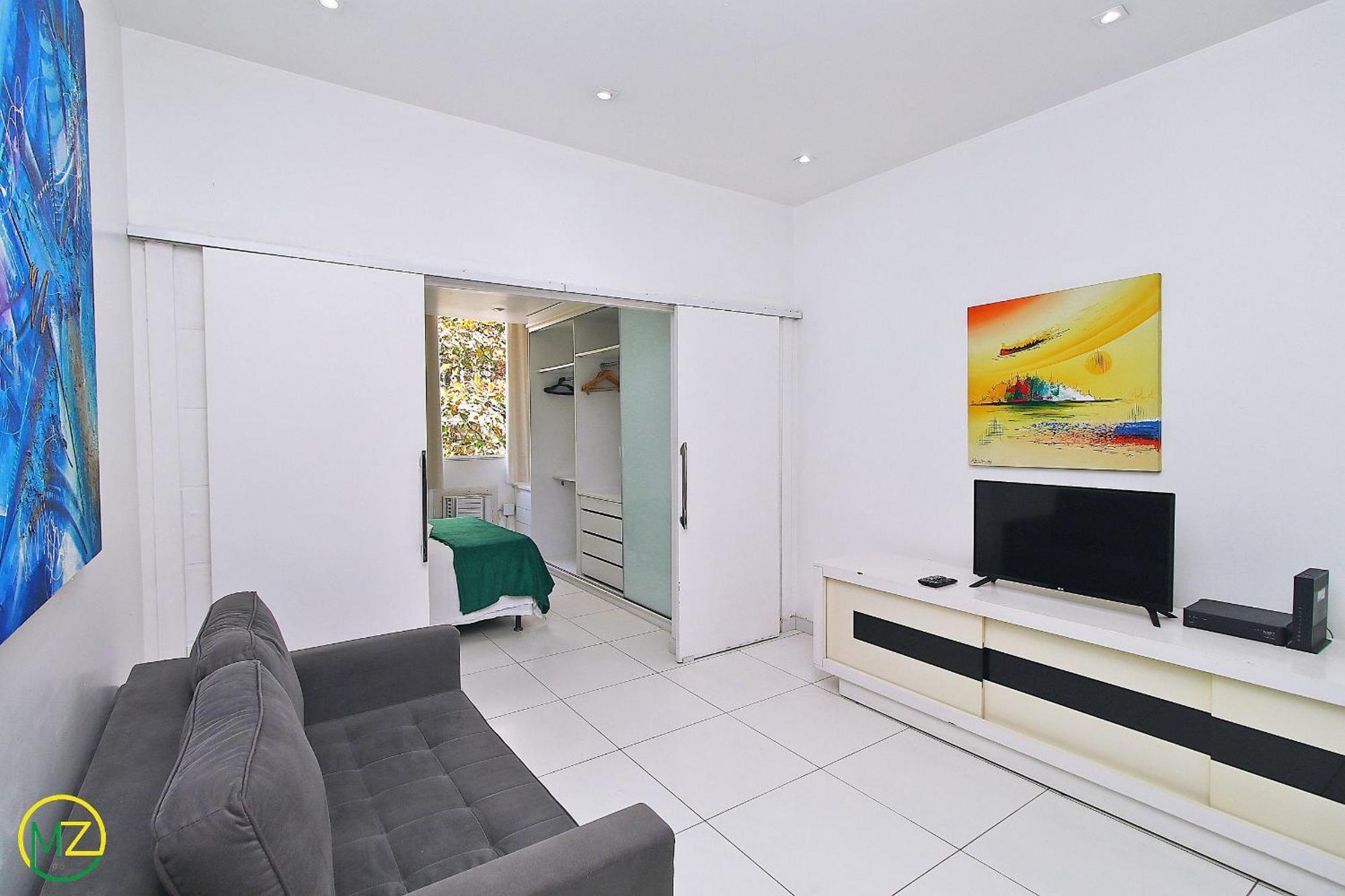 Studio Com Vista Lateral Para O Mar Em Copacabana Rio de Janeiro Luaran gambar